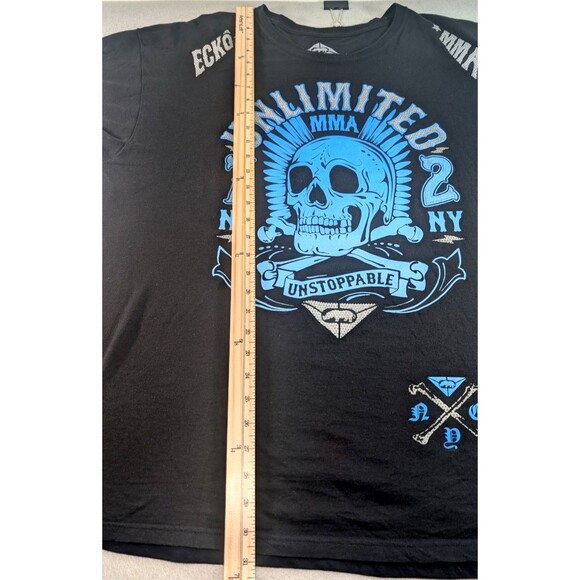 Echo Unltd MMA by Ecko Unlimited Short Sleeve Graphic Tee Black Mens XL (31x26) - Picture 9 of 11